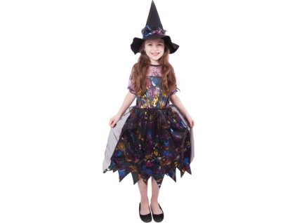 0026048 detsky kostym carodejnice holograficka pavucinka 4 az 6 let 600