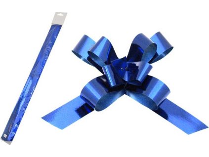 Dekorační stahovací stuha - metalická modrá - 1 ks