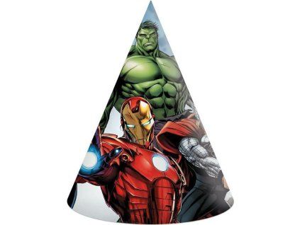 Papírové kloboučky AVENGERS - 6 ks