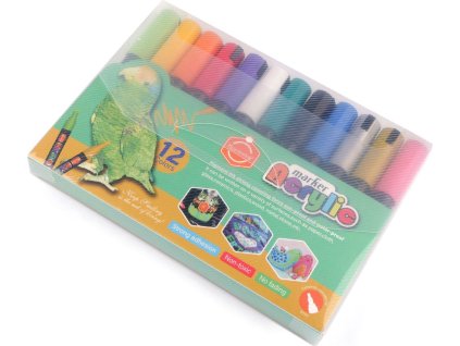 Kreativní akrylový fix / popisovač sada 12 ks, 4 mm (Varianta mix, Balení 1 sada)
