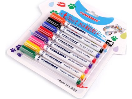 Fixy na textil sada 8 ks (Varianta mix, Balení 1 sada)