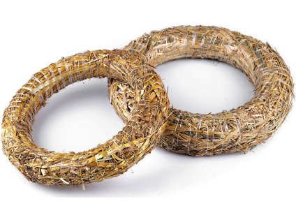 Slaměný věnec Ø30 cm (Balení 1 ks, Varianta 2 Ø30 cm přírodní)