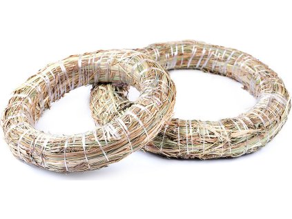 Slaměný věnec Ø20 cm (Balení 1 ks, Varianta 2 Ø20 cm přírodní)