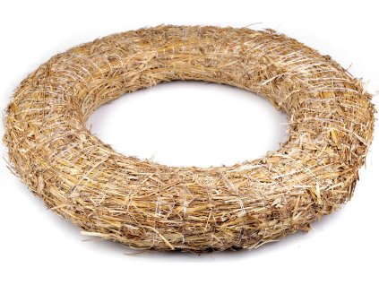 Slaměný věnec Ø70 cm (Balení 1 ks, Varianta 2 (Ø70 cm) přírodní)