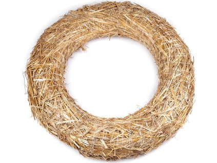 Slaměný věnec Ø60 cm (Balení 1 ks, Varianta přírodní)