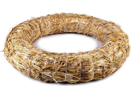 Slaměný věnec Ø50 cm (Balení 1 ks, Varianta přírodní)