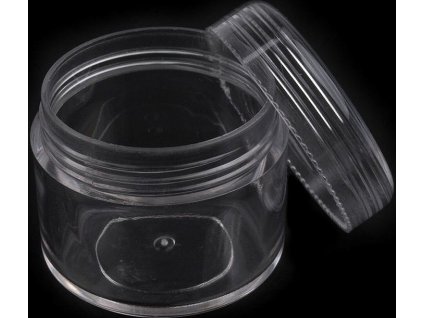 Plastová dóza 3,2x3,8 cm šroubovací (Varianta transparent, Balení 12 ks)