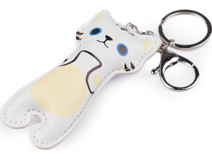Přívěsek na batoh / klíče kočka (Balení 1 ks, Varianta 1 bílá)