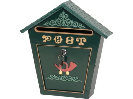 Schránka Albert 360x90x380 mm, poštovní, zelená