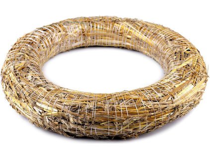 Slaměný věnec Ø40 cm (Balení 1 ks, Varianta přírodní)