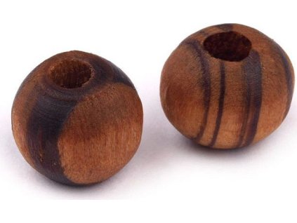 Dřevěné korálky Strip Ø8 mm (Balení 10 g, Varianta 4 borovice tmavá)