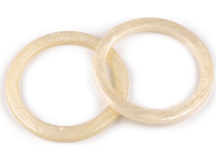 Ucha na tašky z pryskyřice Ø12 cm (Balení 2 ks, Varianta 1 perleť krémová)