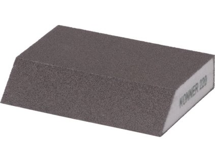 Huba KONNER G220, brúsna špongia, 125x90x65x25 mm, skosená
