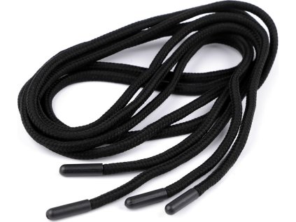 Oděvní šňůra s koncovkami do kapucí, délka 140 cm (Balení 10 ks, Varianta černá)