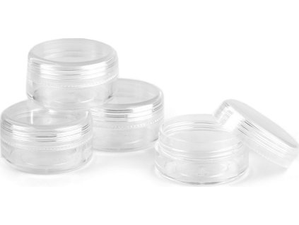 Plastová dóza 4x2,1 cm šroubovací (Varianta transparent, Balení 4 ks)