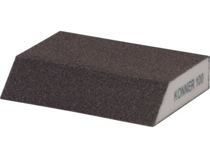 Huba KONNER P100, brúsna špongia, 125x90x65x25 mm, skosená