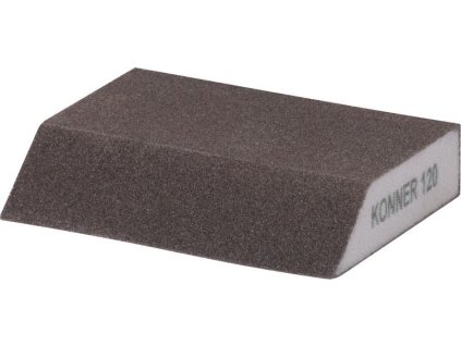 Huba KONNER G120, brúsna špongia, 125x90x65x25 mm, skosená