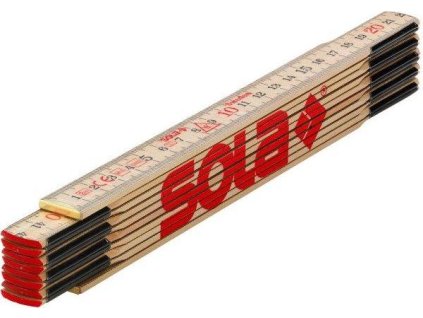 SOLA - H 2/10 - dřevěný skládací metr 2m