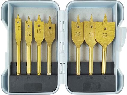 Sada plochých vrtáků do dřeva 10,12,16,19,22,25,32mm TITAN