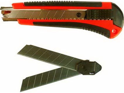 Nůž ulamovací MAGG 18mm se zásobníkem 3 kusů náhradních čepelí