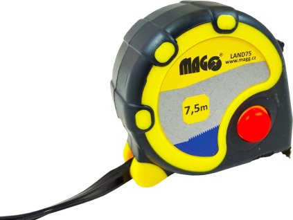 Svinovací metr 7,5m x 25mm (guma/plast, magnet)