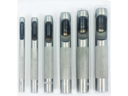 Děrovače (razníky), sada 6 kusů, průměry 5- 12 mm, Magg