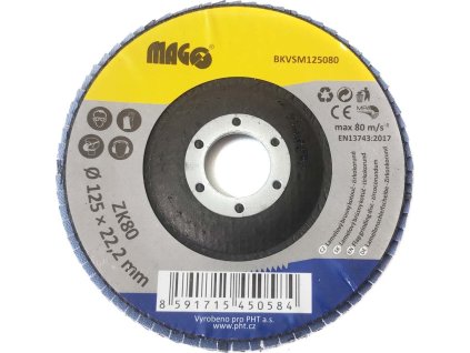 Lamelový brusný kotouč 125mm/80 - zirkokorund