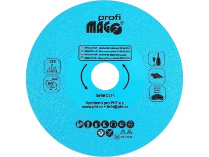 MAGG Profi - Diamantový kotouč RB GLASS 125x22,2mm