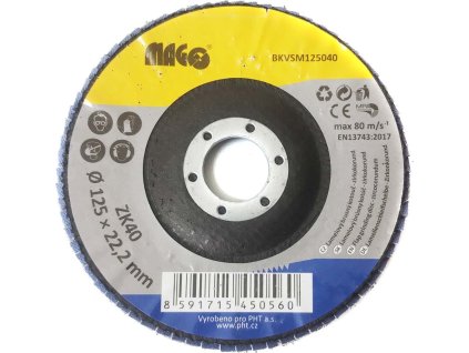 Lamelový brusný kotouč 125mm/40 - zirkokorund