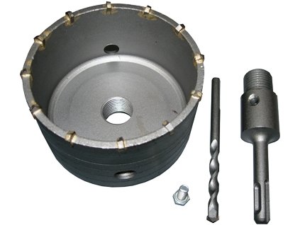 Příklepová vrtací korunka, průměr 100mm se stopkou 110mm SDS+