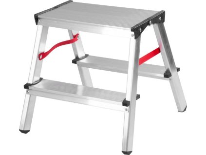 STREND PRO Schůdky skládací oboustranné, 2 stupně, 37cm, nosnost 125kg