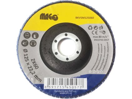 Lamelový brusný kotouč 125mm/60 - zirkokorund