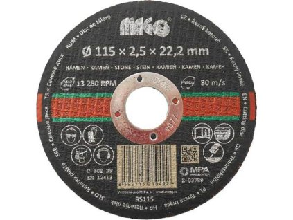 Řezný kotouč na kámen 115x2,5x22,2mm