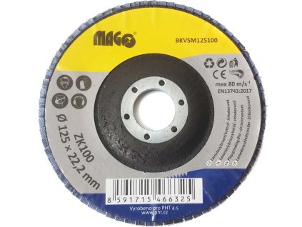 Lamelový brusný kotouč 125mm/100 - zirkokorund