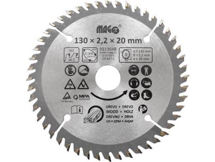 Pilový kotouč 130x2,2x20mm/48 zubů - střídavě šikmé