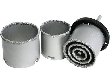 Sada vyřezávačů s unašečem HT01-4001, 33-53-67-73-83 mm, diamantové korunky