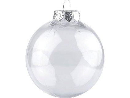 Baňka k dozdobení Ø10 cm 2. jakost (Balení 6 ks, Varianta 2 transparent zlatá)