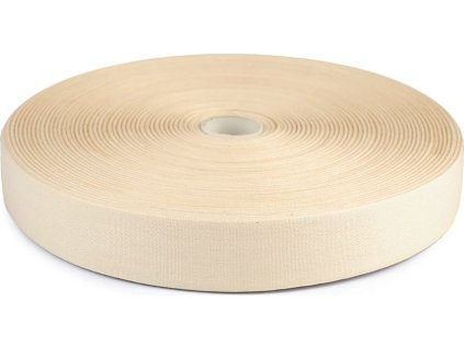 Bavlněná stuha / plátnovka šíře 25 mm (Balení 1 m, Varianta 1 bílá)