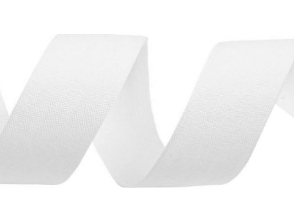 Bavlněná stuha / plátnovka šíře 35 mm (Balení 1 m, Varianta 1 bílá)