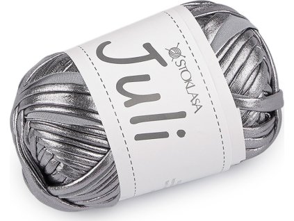 Pletací příze Juli metalická 100 g (Balení 1 ks, Varianta 1 (11) stříbrná)