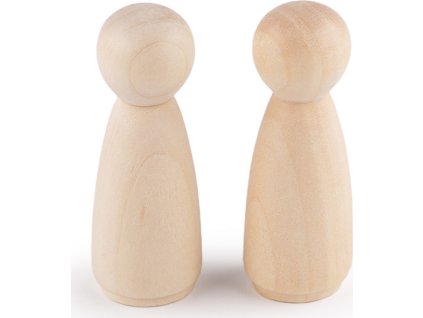 Dřevěná figurka k dotvoření 25x67 mm (Balení 10 ks, Varianta přírodní sv.)