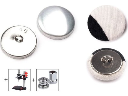 Knoflík na potahování celokovový velikost 40" (Varianta nikl, Balení 100 sada)