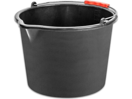 Kbelík ReCycled® 20 lit, stavební, plast, plastový úchyt, s výlevkou, černé