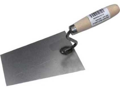 Stavební lžíce ocelová 130mm - dřevěná rukojeť
