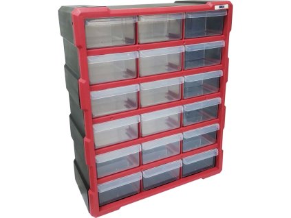 Skříňka plastová 18 šuplíků