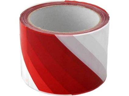 Výstražná páska 70mm/100m - červeno/bílá