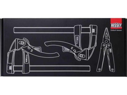 BESSEY - Svěrka černá KLI20 2ks a multifunkční kleště 1ks