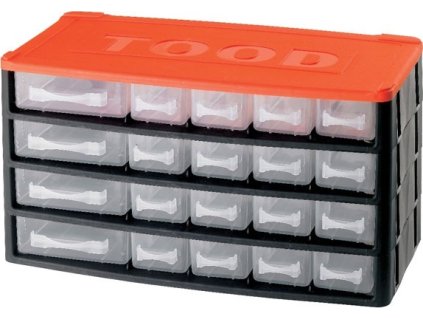 TOOD - Plastová skříňka 20 šuplíků 330x170x180mm