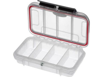 MAX Plastový box, 175x115xH 47mm, IP 67, barva transparentní, 4 přihrádky