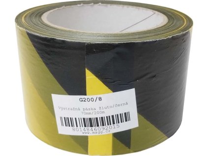 Výstražná páska žluto/černá 70mm/200m